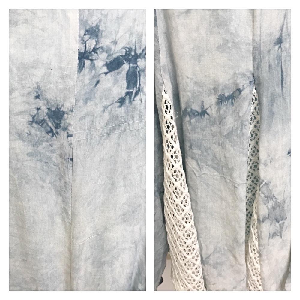 Lace Tie Dye Flowy Shift Dress SL - Picture 4 of 6